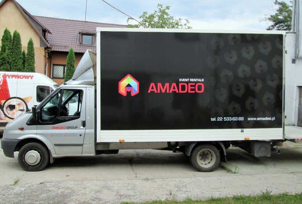 Oklejanie samochodów ciężarowych – kontener