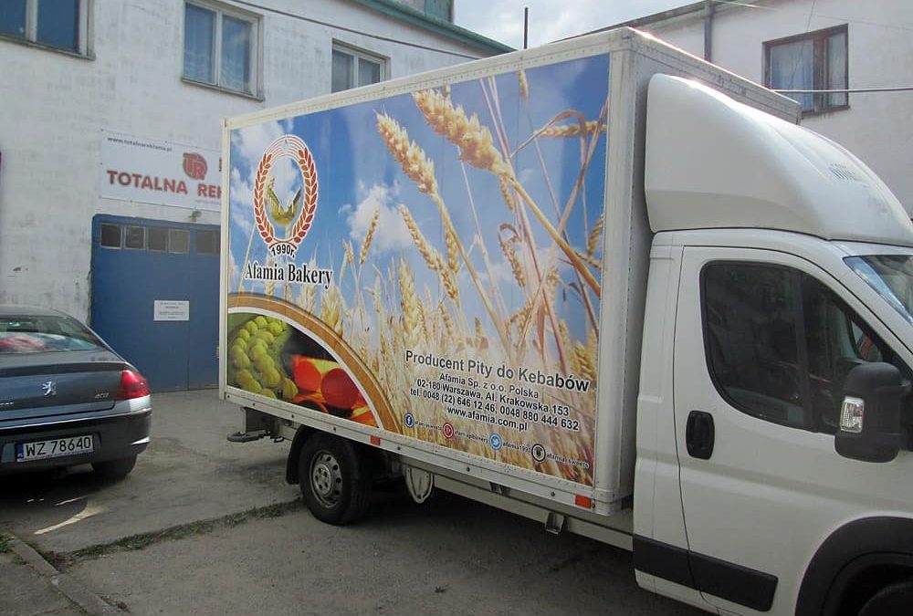 Oklejanie samochodów ciężarowych – kontener