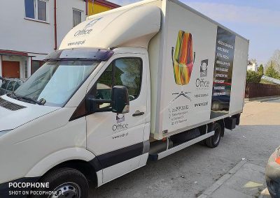 Oklejanie samochodów ciężarowych – kontener