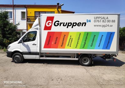 Oklejanie samochodów ciężarowych – kontener