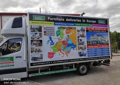 Oklejanie samochodów ciężarowych – kontener