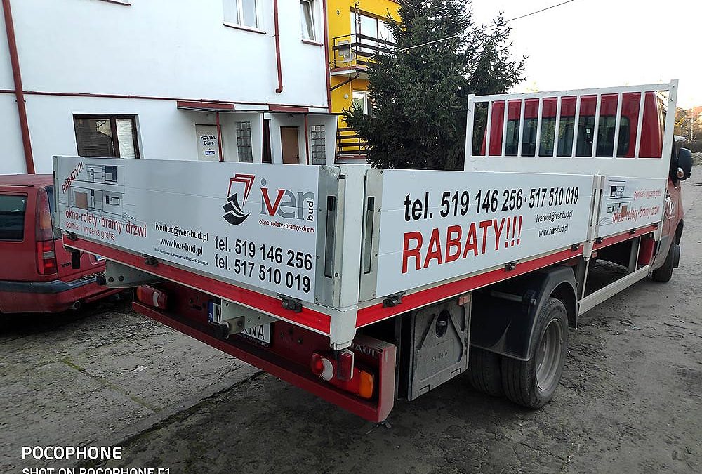 Oklejanie samochodów ciężarowych – kontener