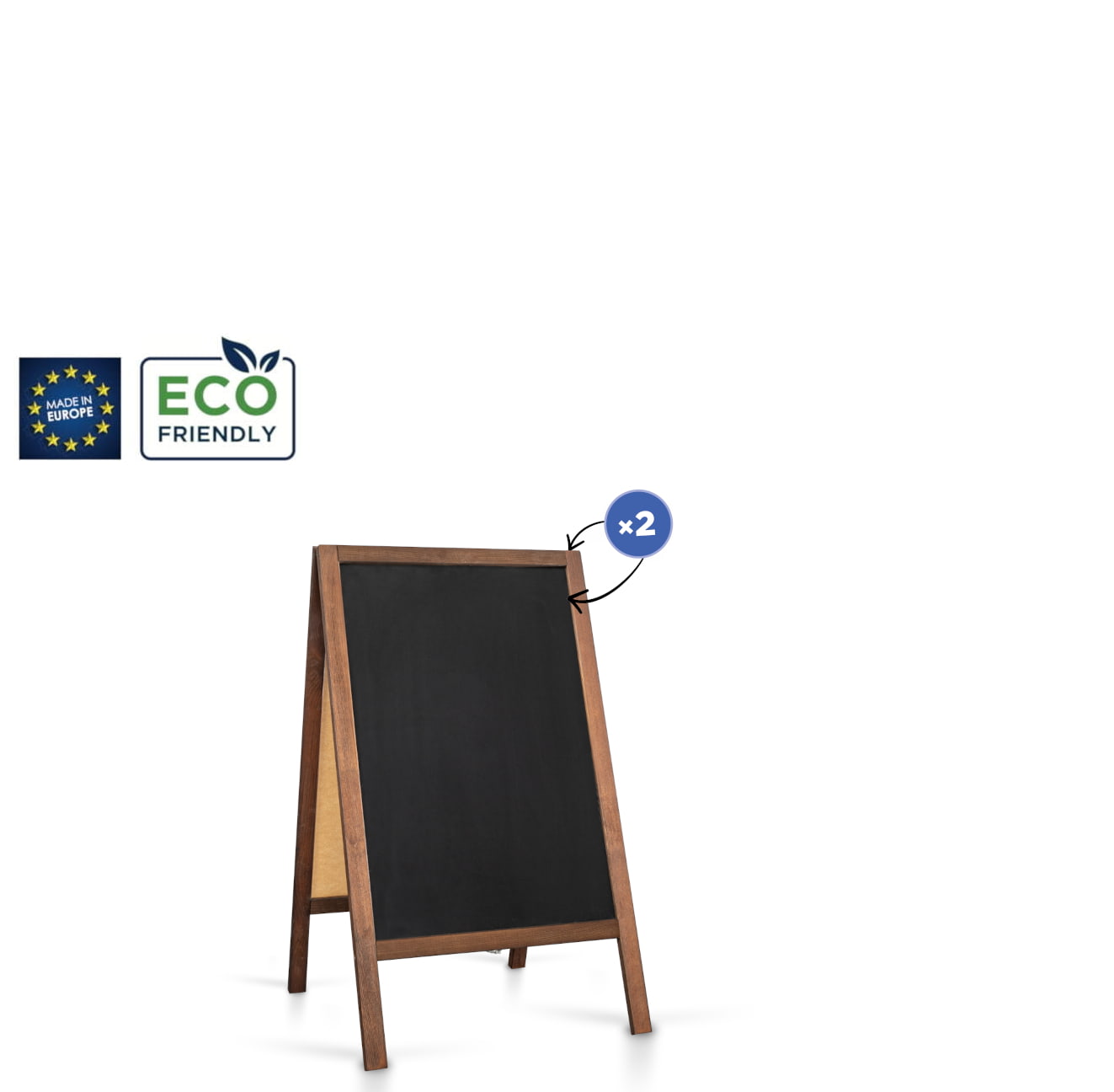 Potykacz drewniany Classic S (51x90 cm) - brązowy - obrazek 4