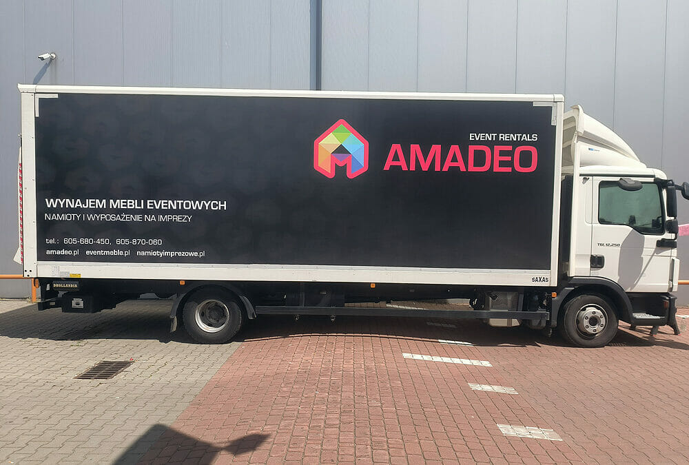 Oklejanie samochodów ciężarowych – kontener