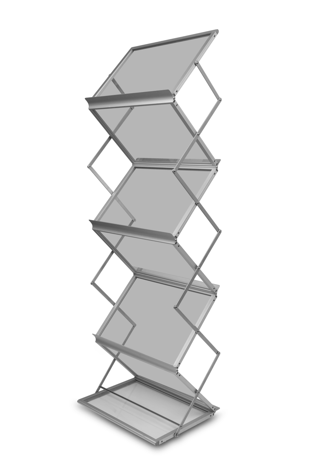 Stojak na ulotki Montana A3 w torbie - srebrny