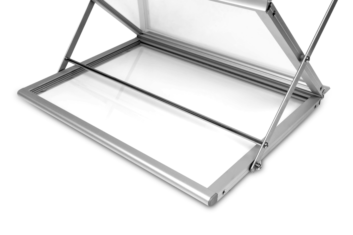 Stojak na ulotki Montana A3 w torbie - srebrny - obrazek 4