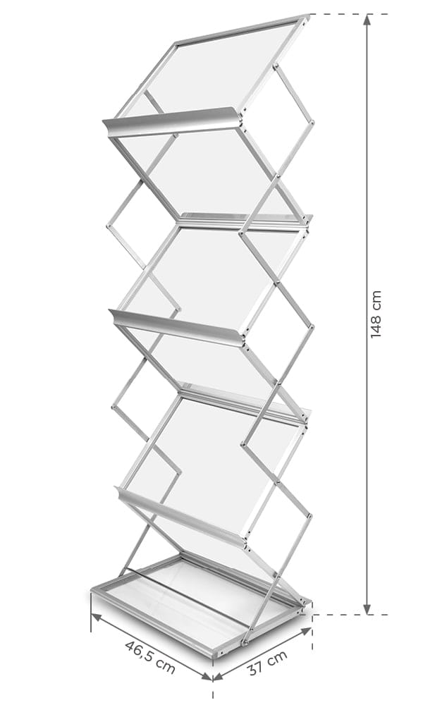 Stojak na ulotki Montana A3 w torbie - srebrny - obrazek 7