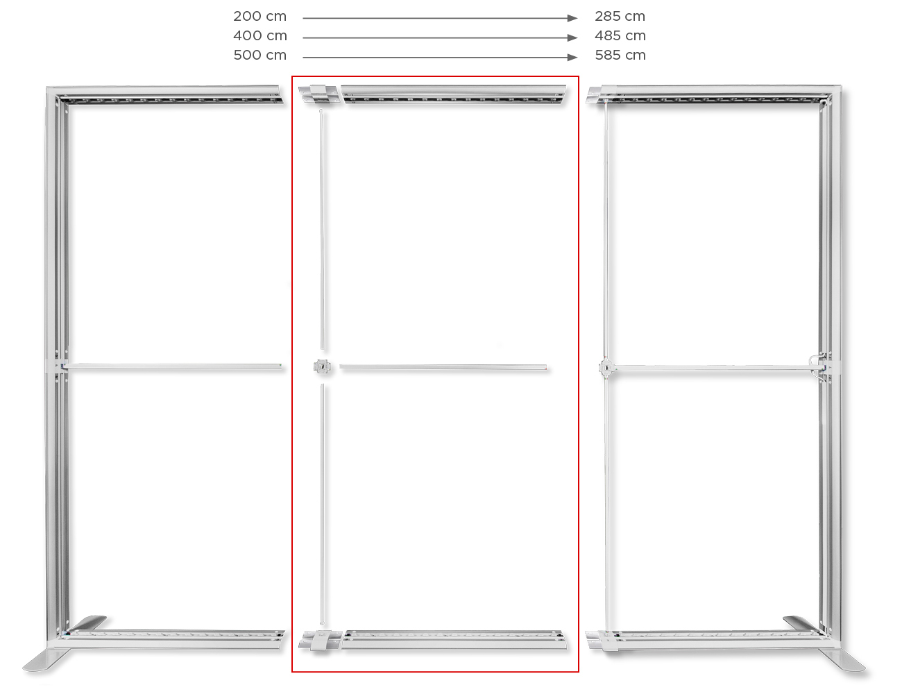 XL set 85 (poziom) do systemu LUMIX™ 200x250, 400x250, 500x250