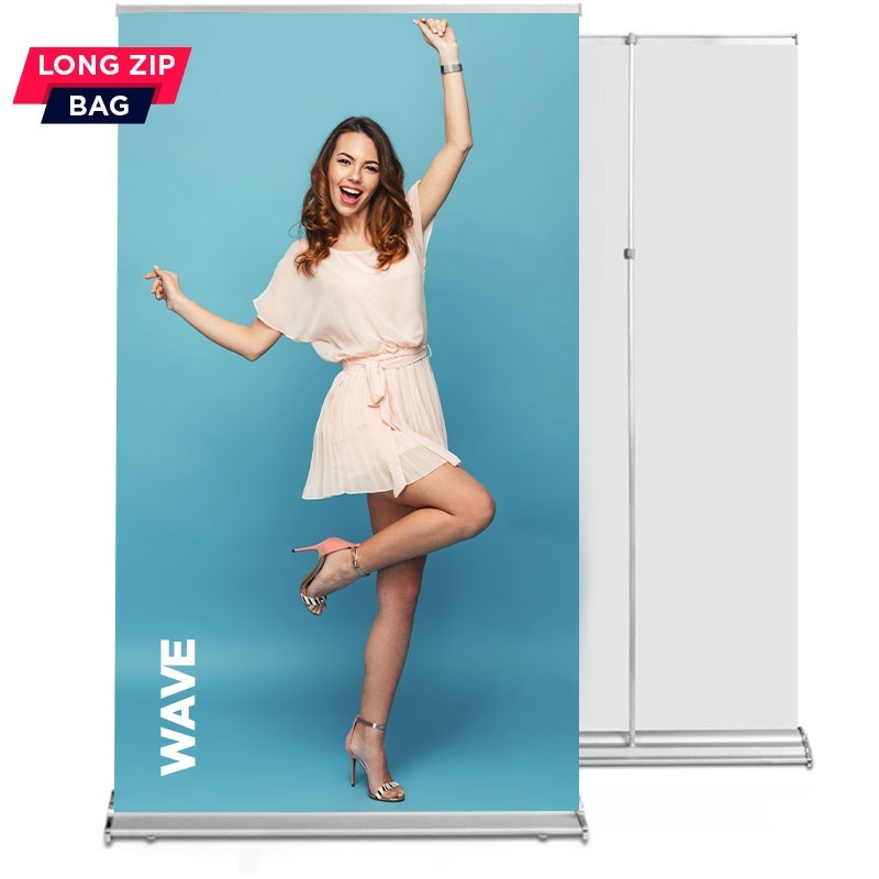 Roll up Wave 120x220 - teleskopowy maszt, system wymiany grafik