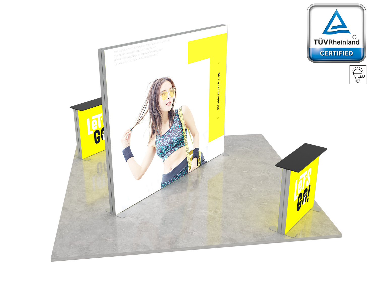 Stoisko targowe z systemu LUMIX™ 16 m² (4x4) wyspa