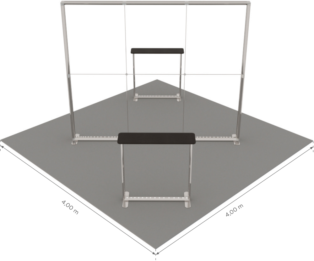 Stoisko targowe z systemu LUMIX™ 16 m² (4x4) wyspa - obrazek 6