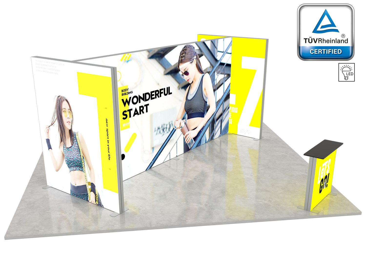 Stoisko targowe z systemu LUMIX™ 25 m² (5x5) wyspa