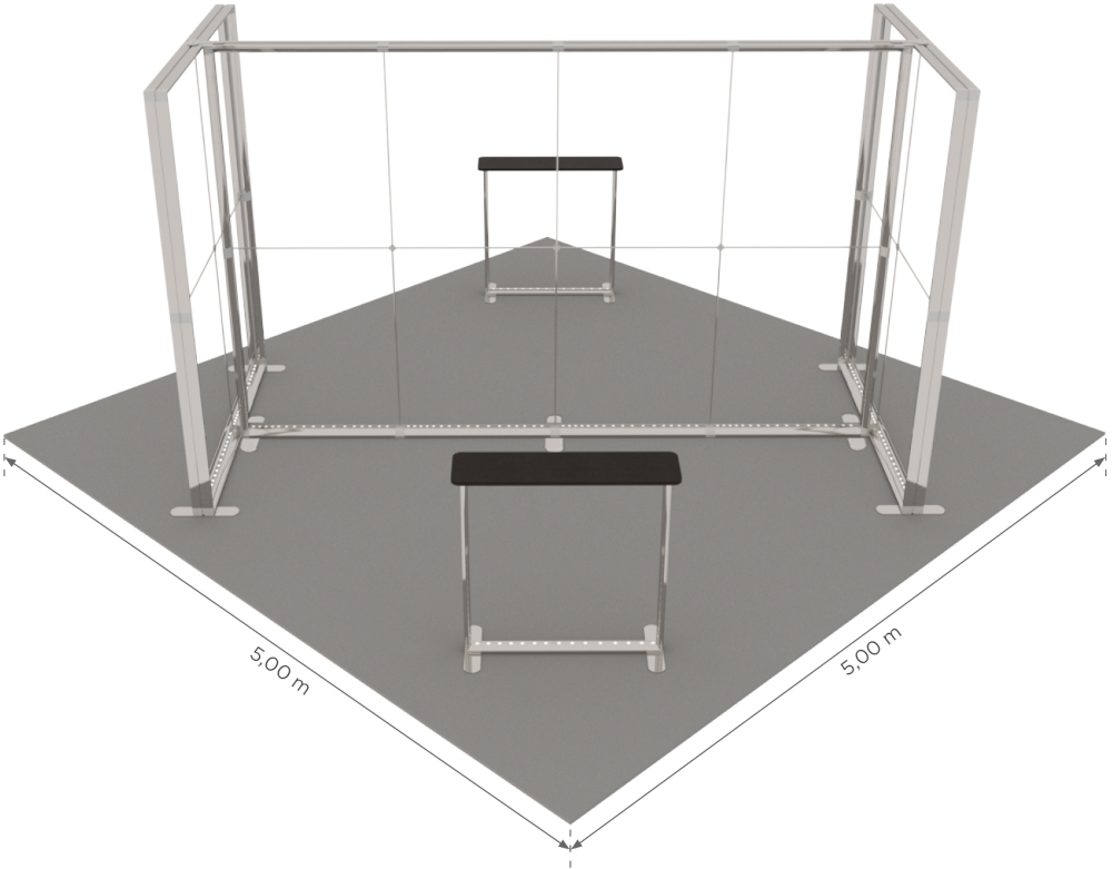 Stoisko targowe z systemu LUMIX™ 25 m² (5x5) wyspa - obrazek 6