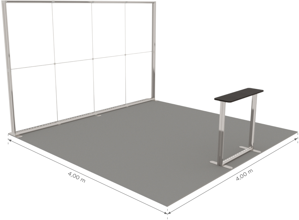 Stoisko targowe z systemu LUMIX™ 16 m² (4x4) półwysep - obrazek 6