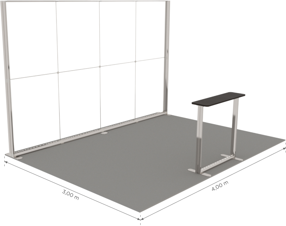 Stoisko targowe z systemu LUMIX™ 12 m² (4x3) półwysep - obrazek 5