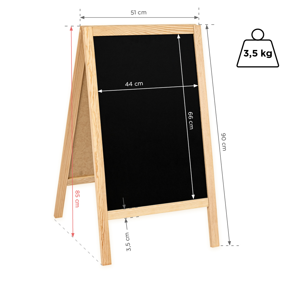 Potykacz drewniany Classic S (51x90 cm) - naturalny - obrazek 7