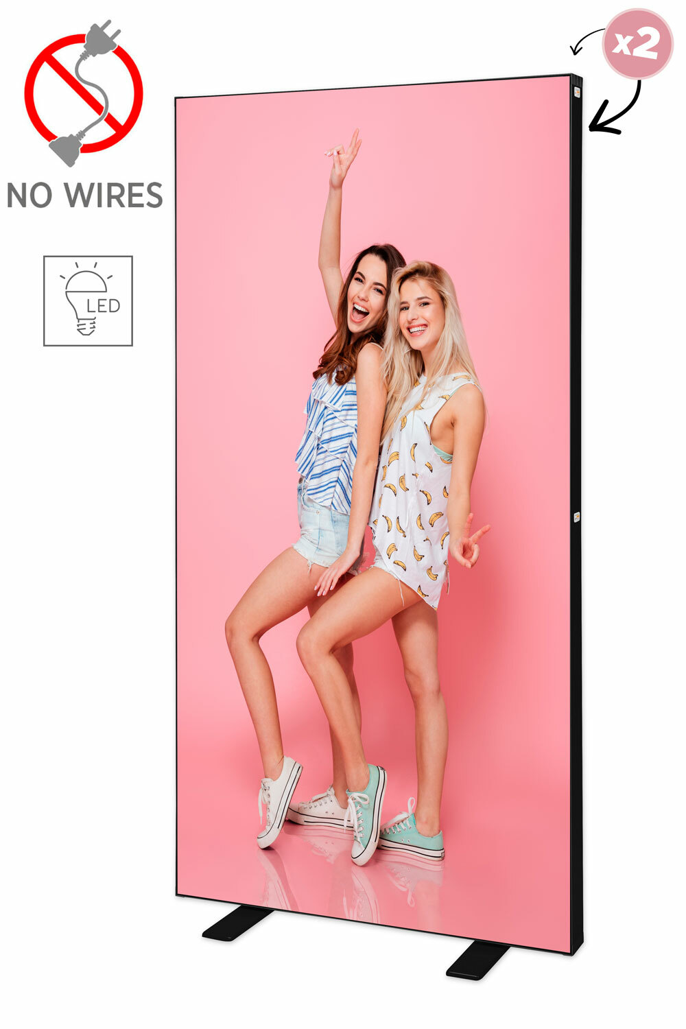 LED BOX™ 100x200 - wersja 2.0 (czarny)