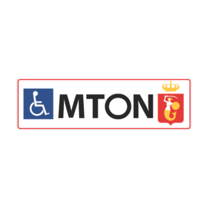 Naklejka MTON 35 × 10 cm na pojazd transportu medycznego